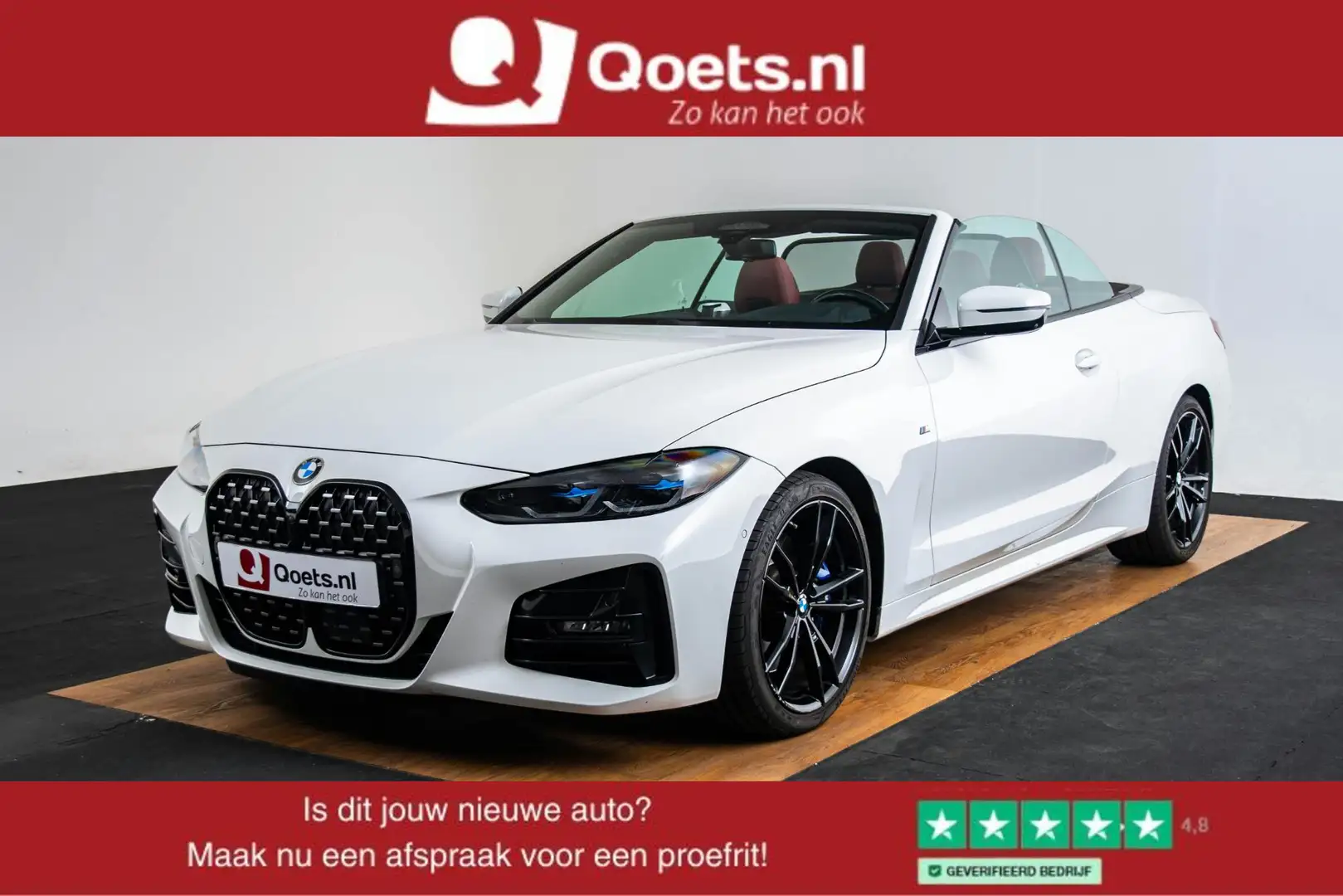 BMW 430 4-serie Cabrio 430i High Executive M Sport - Elekt Blanc - 1