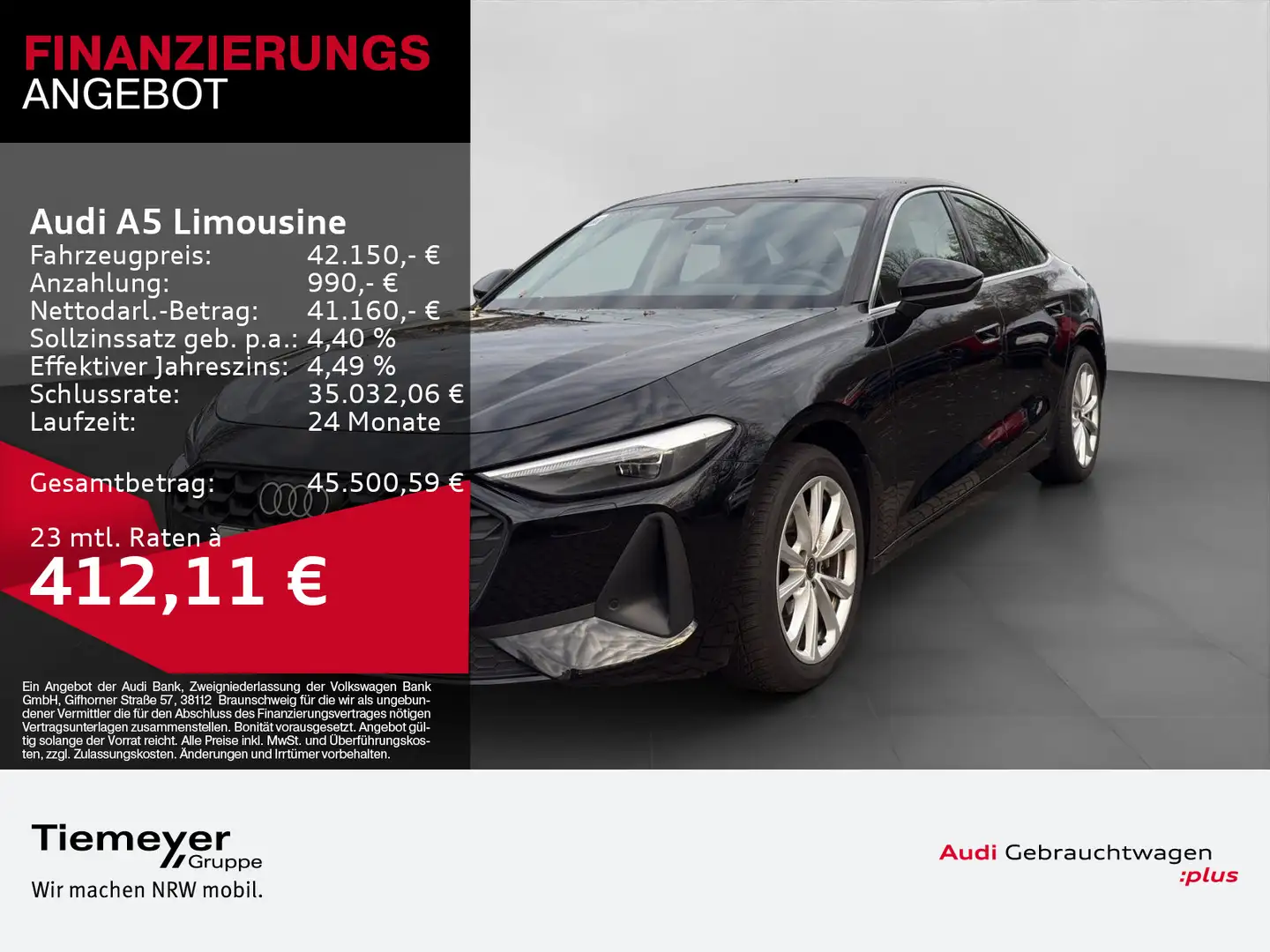 Audi A5 A5 Limo TFSI Q LM18 KAMER AUDI-SOUN Schwarz - 1