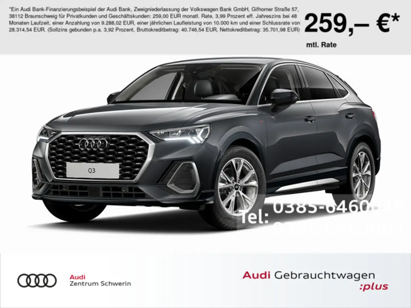 Audi Q3 Sportback 35 TDI S line S-tronic Gris - 1