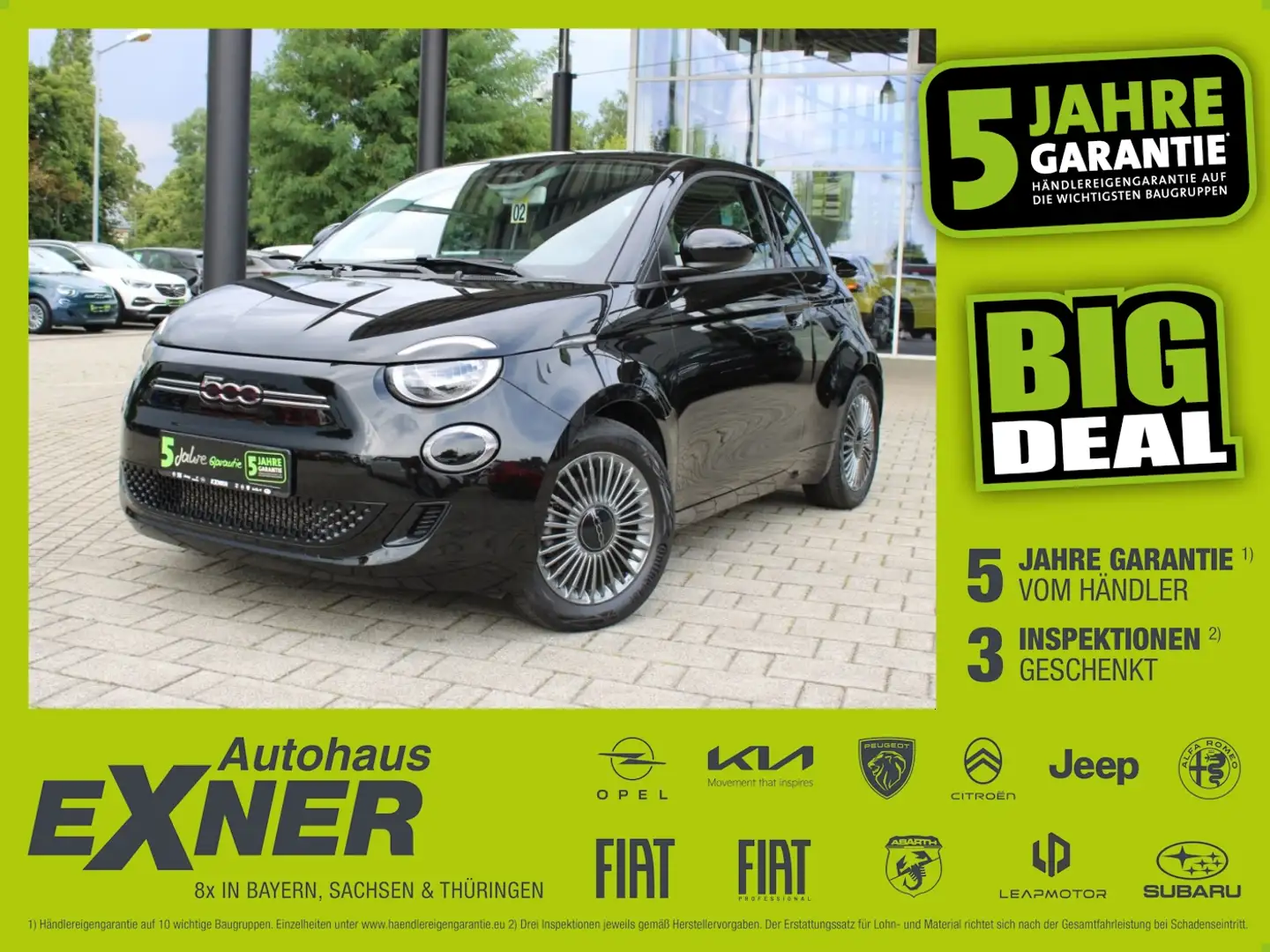 Fiat 500e ICON - 42 kWh Navi+Kam.+KeyLess+KlimaA+LM Negro - 1