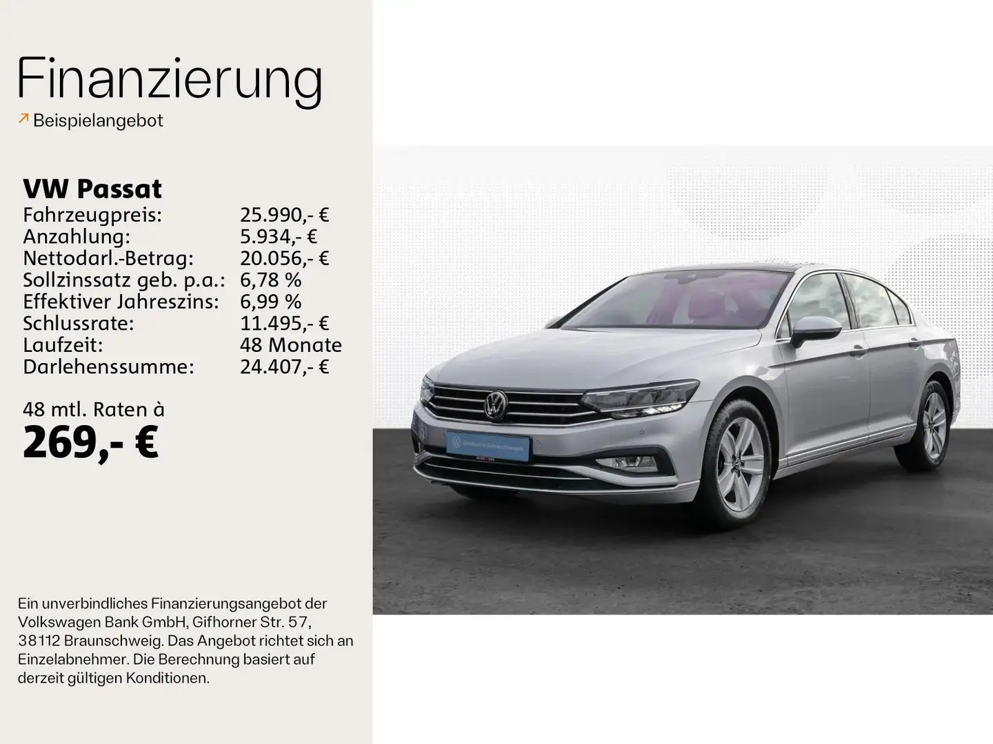 Volkswagen Passat Business 2.0 TDI Navi|LED|RFK|Pano|ACC Silver - 2