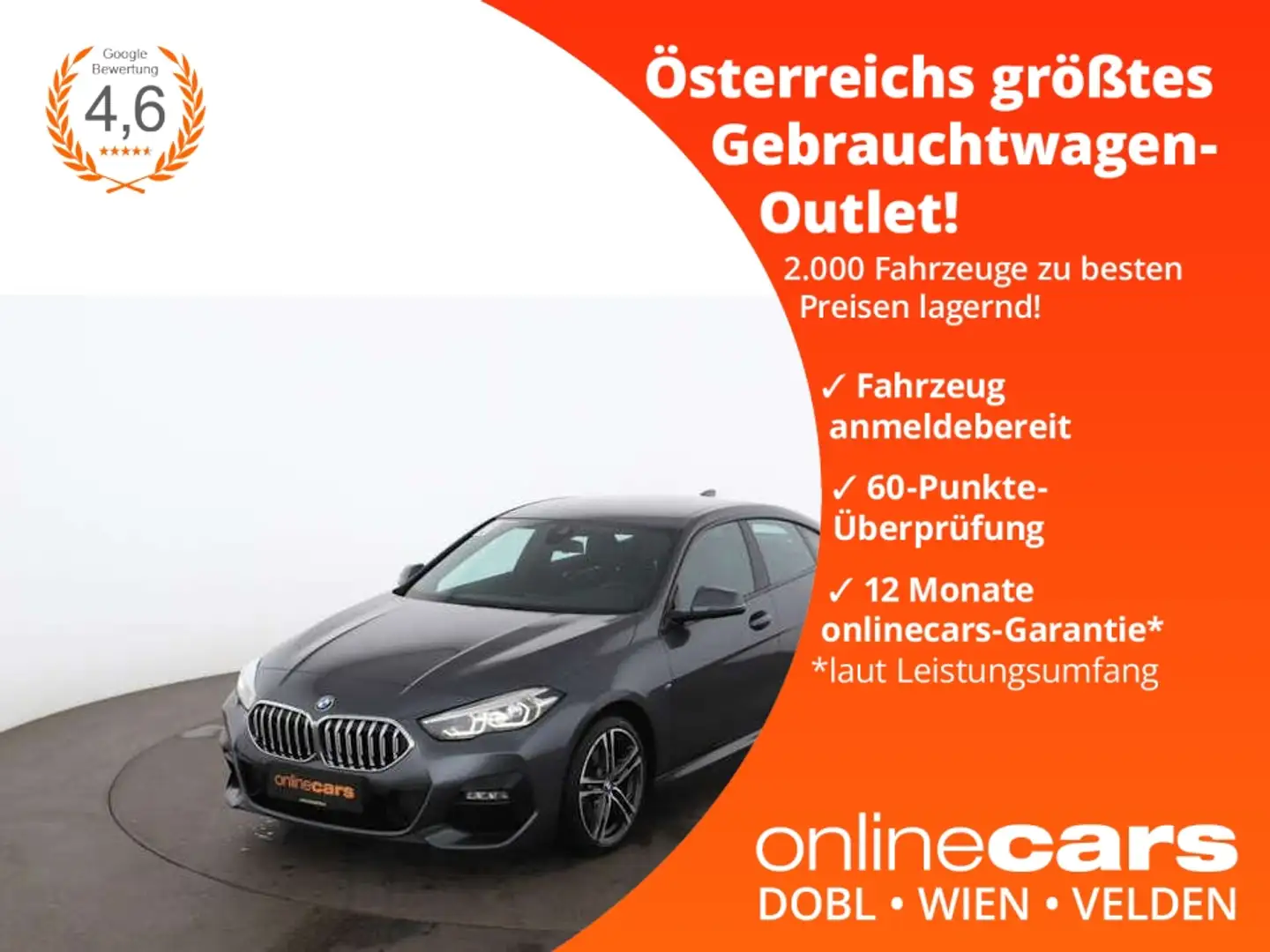 BMW 218 d Gran Coupe M-Sport LED NAVI LEDER DIGI-TACHO Grau - 1