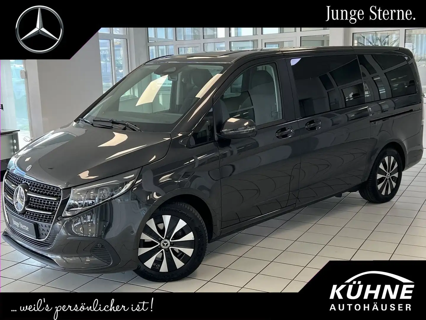 Mercedes-Benz V 300 V300d Style lang Standhz+AHK+Distr+360°+el.Türen Grau - 1