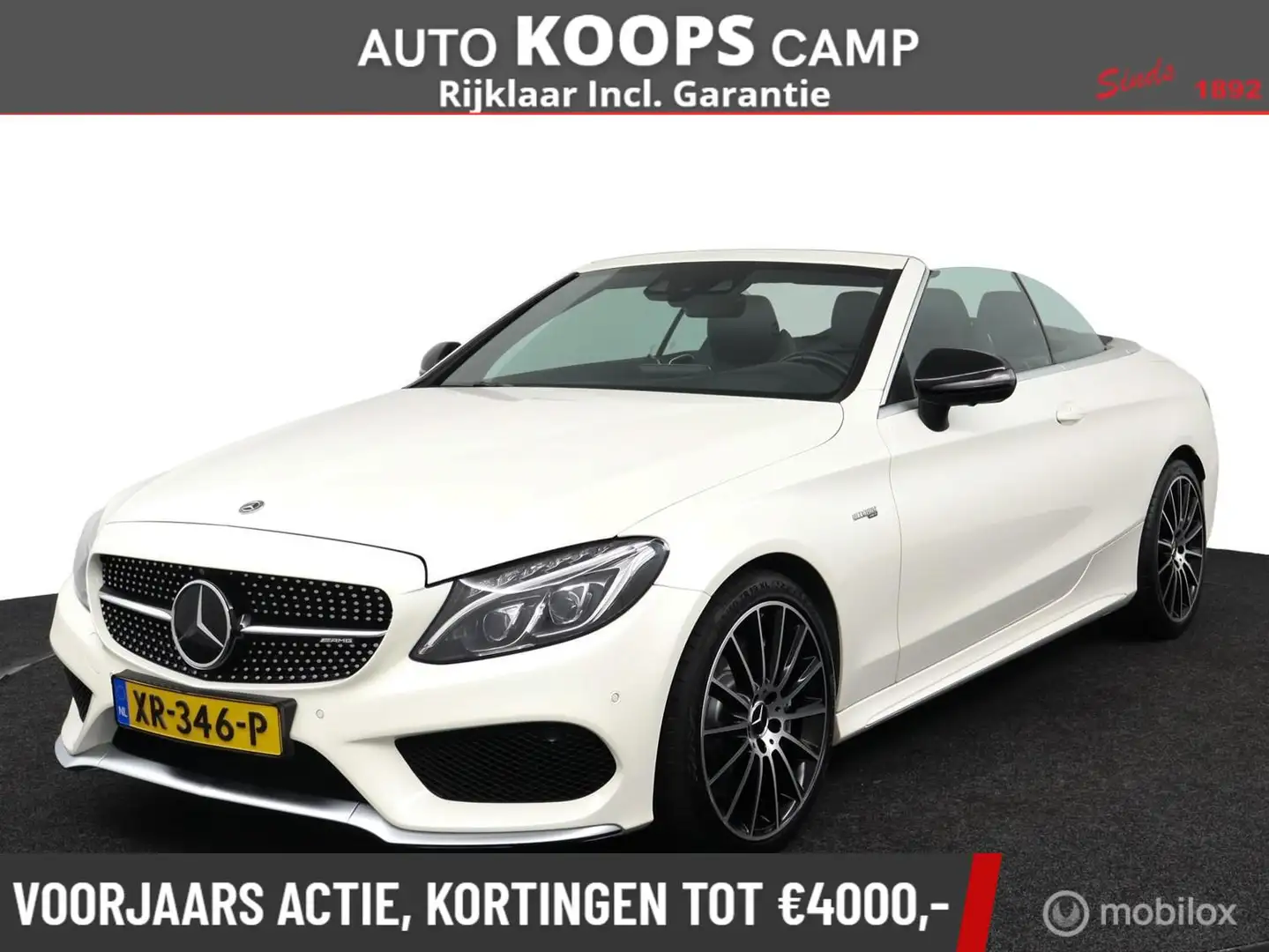 Mercedes-Benz C 43 AMG Cabriolet 4MATIC 367Pk Aut-9 | Zwart-leder | Stoel Weiß - 1