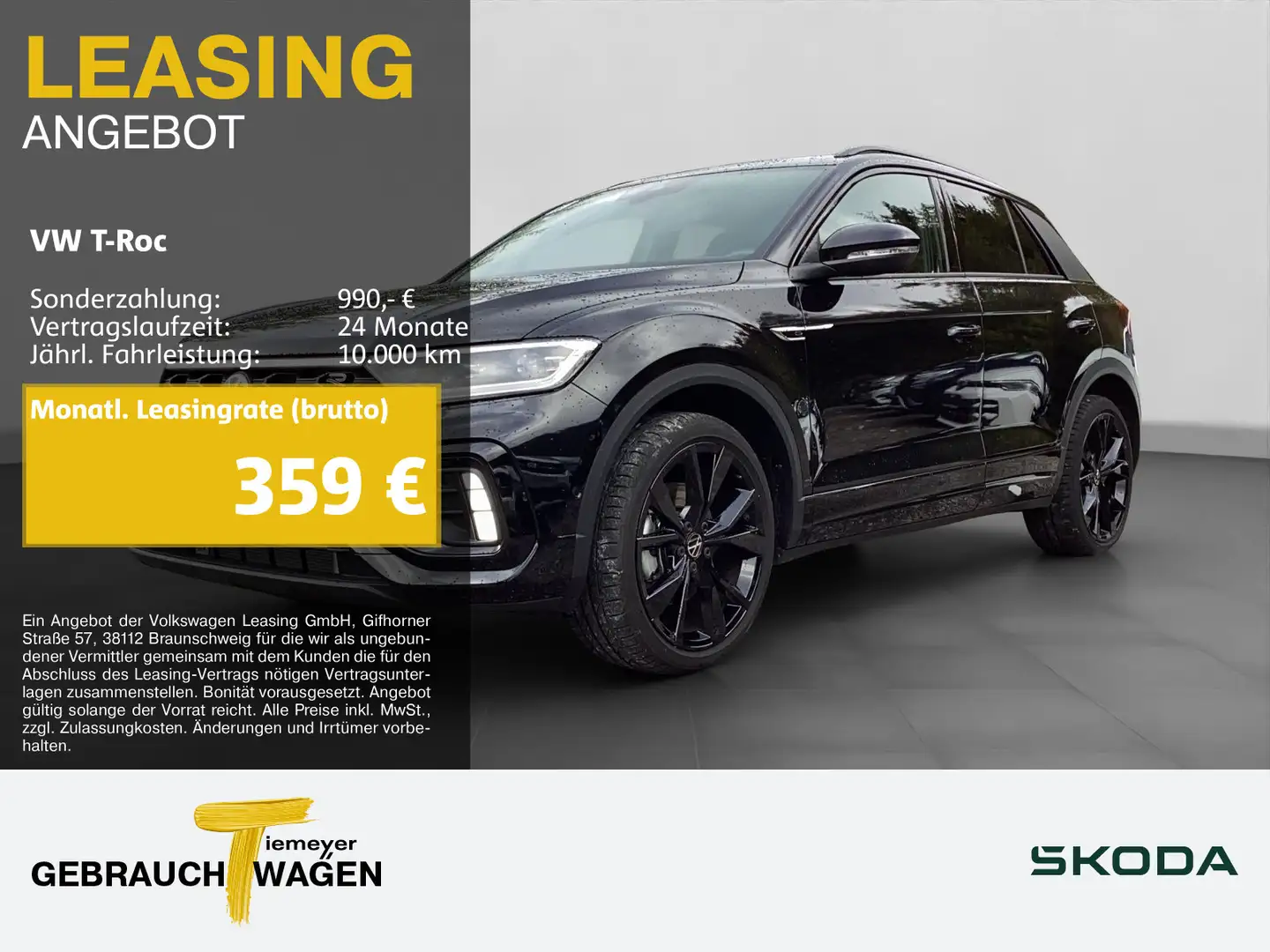 Volkswagen T-Roc 2.0 TDI DSG R-LINE BLACK STYLE LM19 PANO A Schwarz - 1
