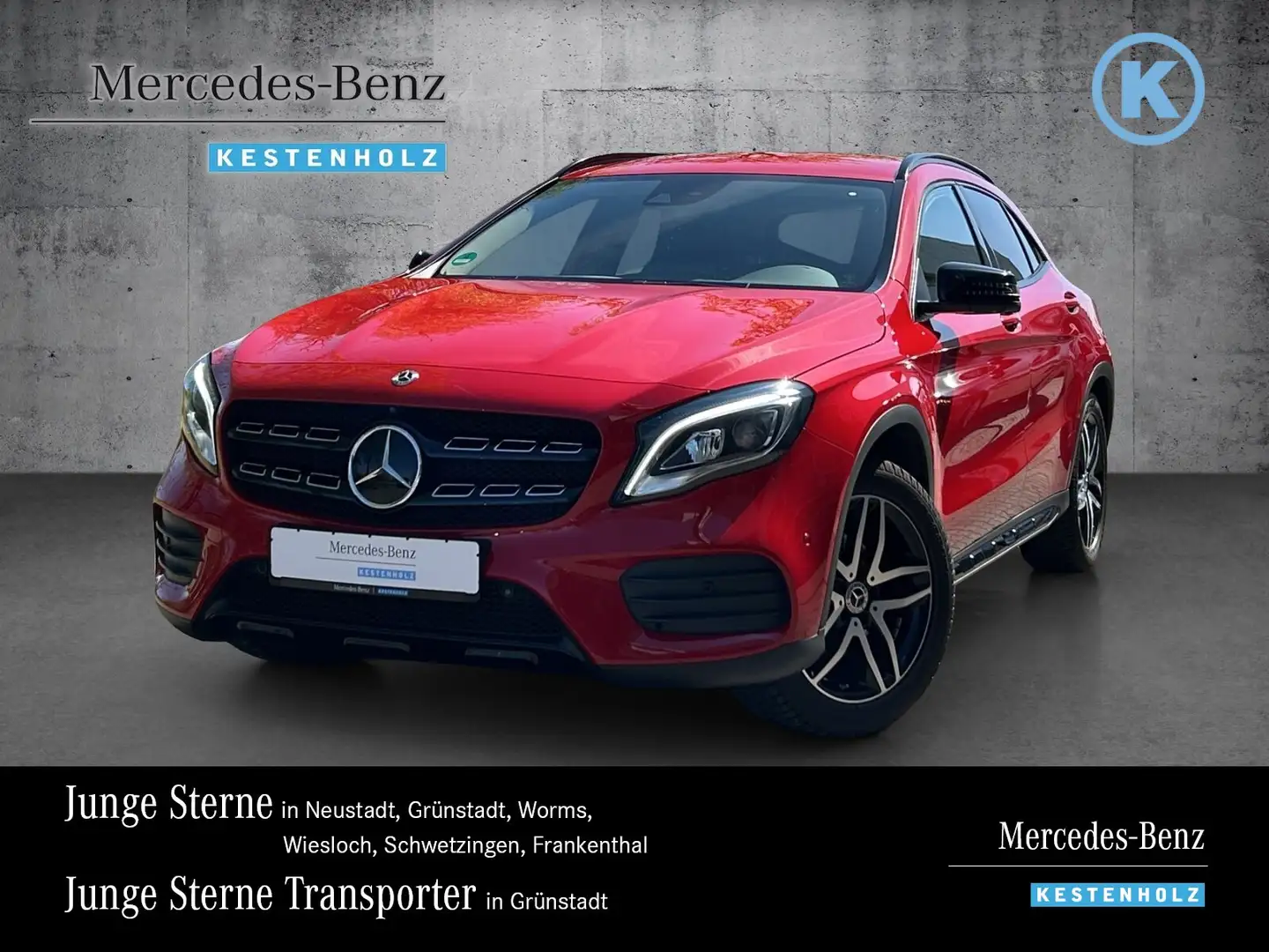 Mercedes-Benz GLA 200 GLA 200 AMG+NIGHT+AHK+DISTR+360+SHZ+LEDER-BEIGE Rouge - 1