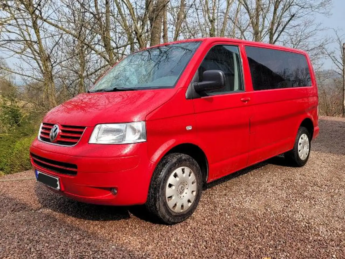Volkswagen T5 Kombi Transporter Czerwony - 1