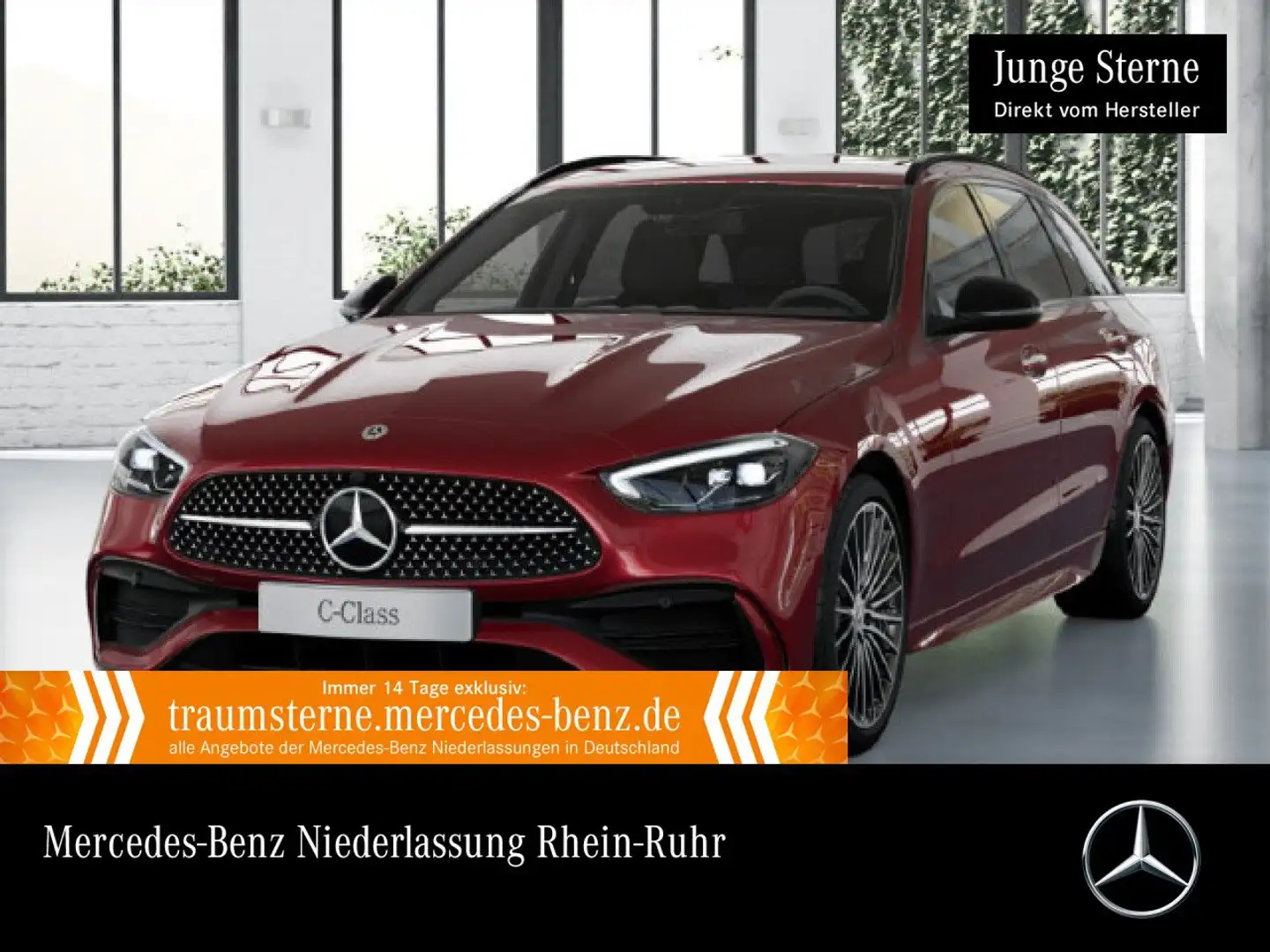 Mercedes-Benz C 220 d T 4M AMG+NIGHT+LED+KAMERA+19"+TOTW+KEYLESS Rot - 1