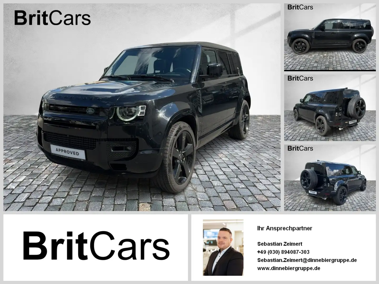Land Rover Defender 110 P525 V8 360-CAM ACC CAM SD Schwarz - 1