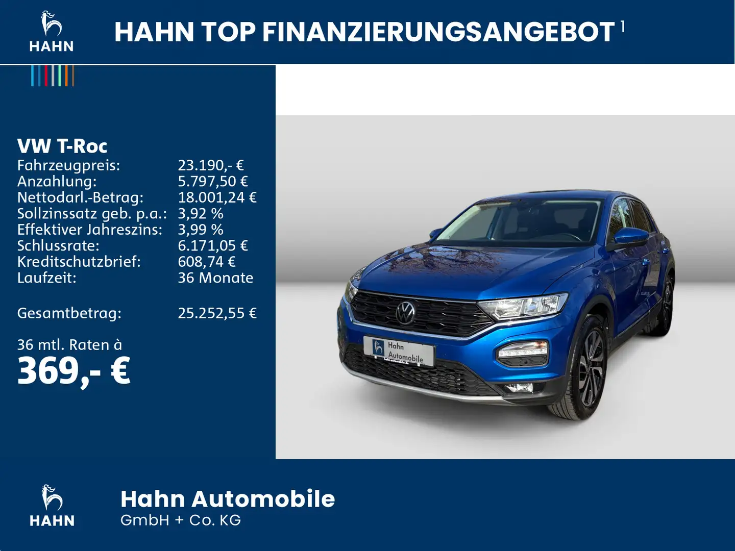Volkswagen T-Roc 1.5 TSI Active AHK Beats ACC APP Sitzh DAB Blau - 2