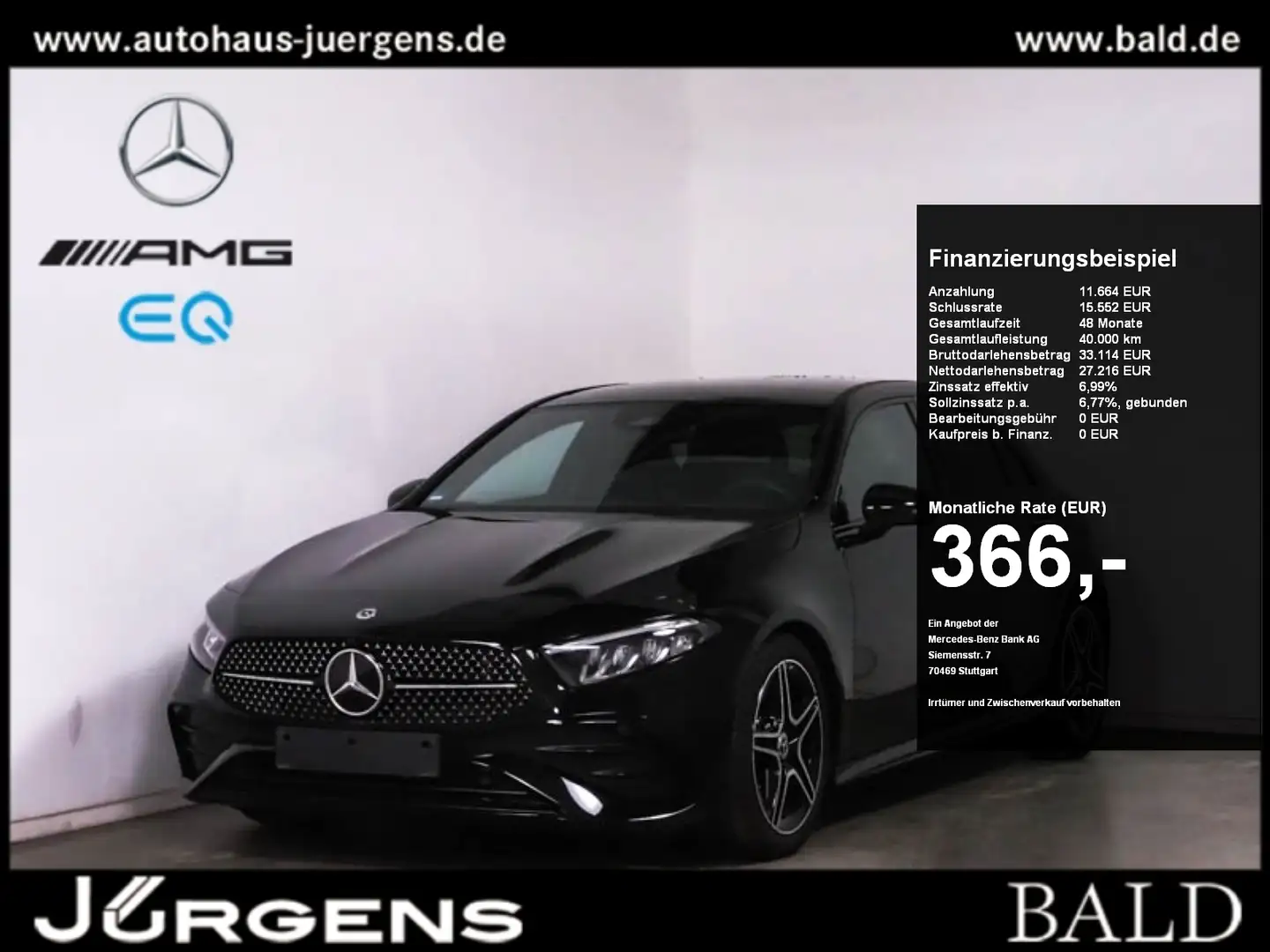 Mercedes-Benz A 220 d Progressive/Totw/Winter/Keyl/LED/CAM/SHZ Schwarz - 1