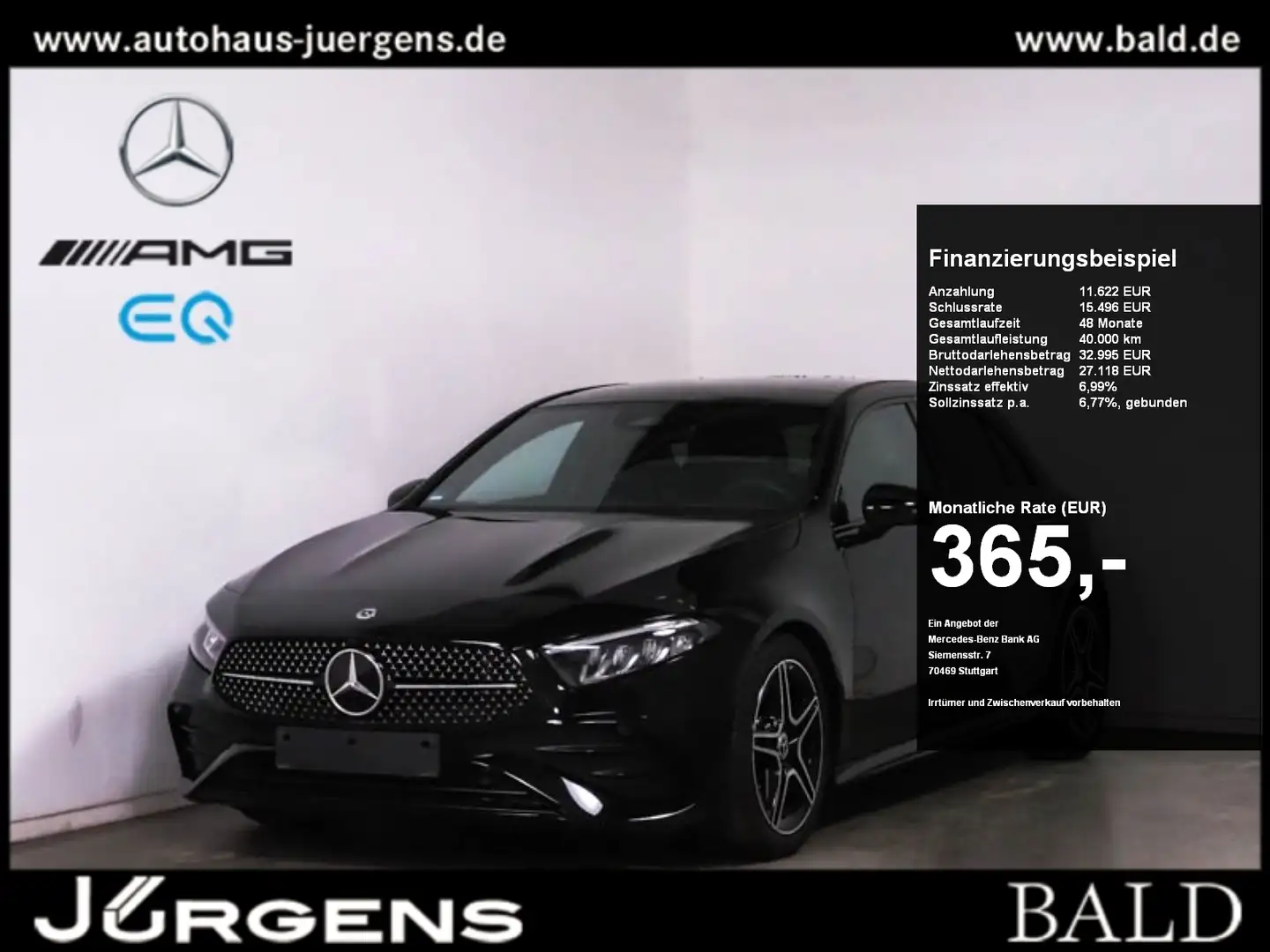 Mercedes-Benz A 220 d Progressive/Totw/Winter/Keyl/LED/CAM/SHZ Negru - 1