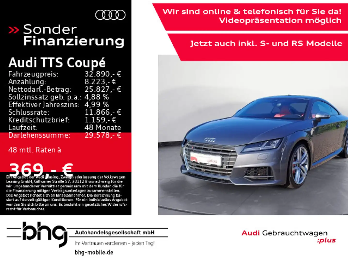 Audi TTS 2.0 TFSI quattro S tronic Grau - 1