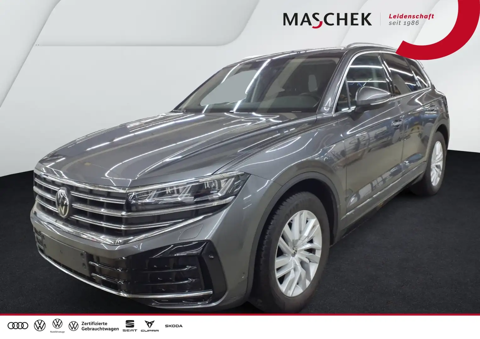 Volkswagen Touareg Elegance 3.0 TDI AHK Luftfwk Navi Sitzh. Leder AHK Grau - 1