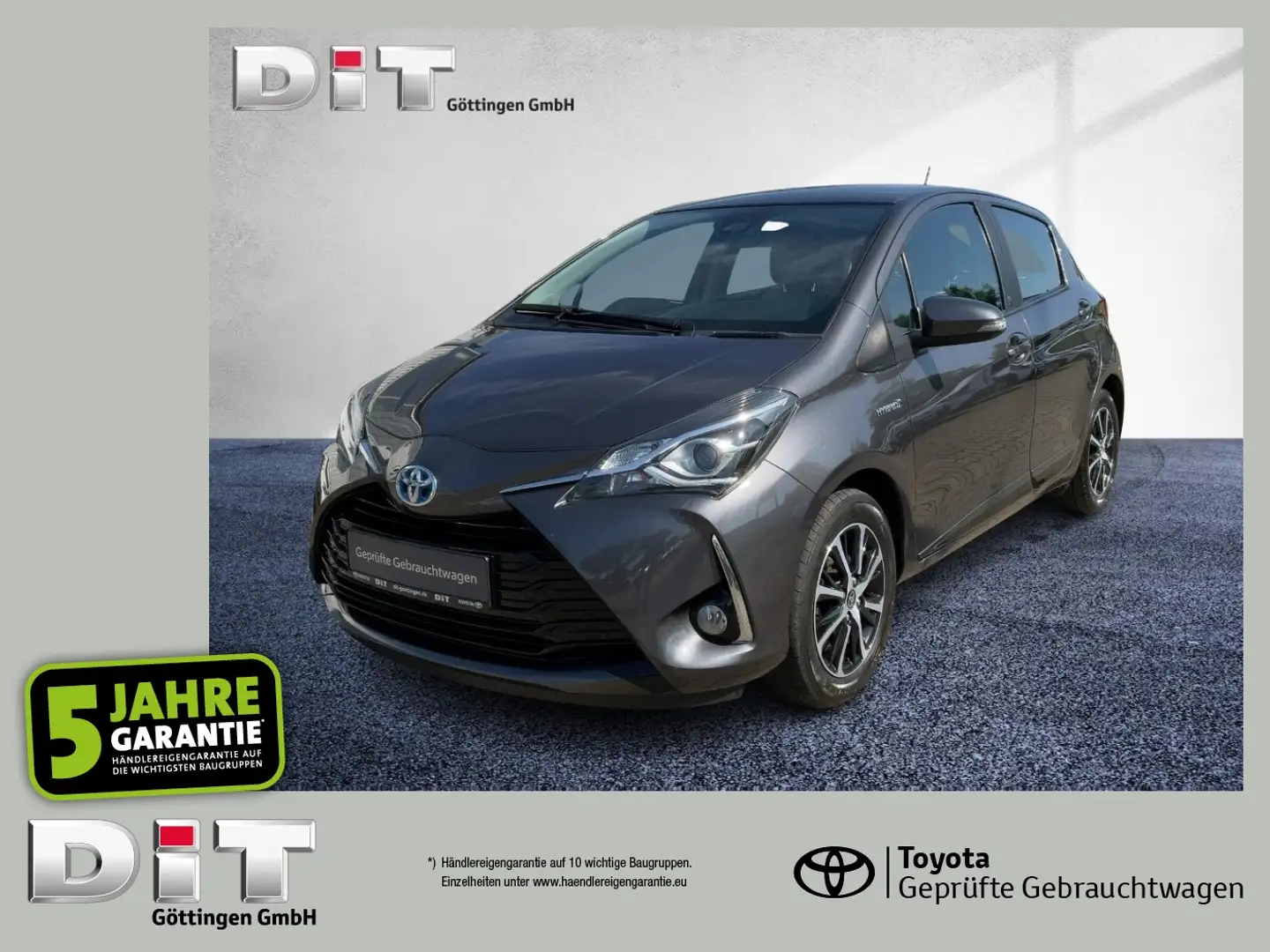 Toyota Yaris 1.5 Team D +FLA SpurH KAM LM KlimaA Gris - 1