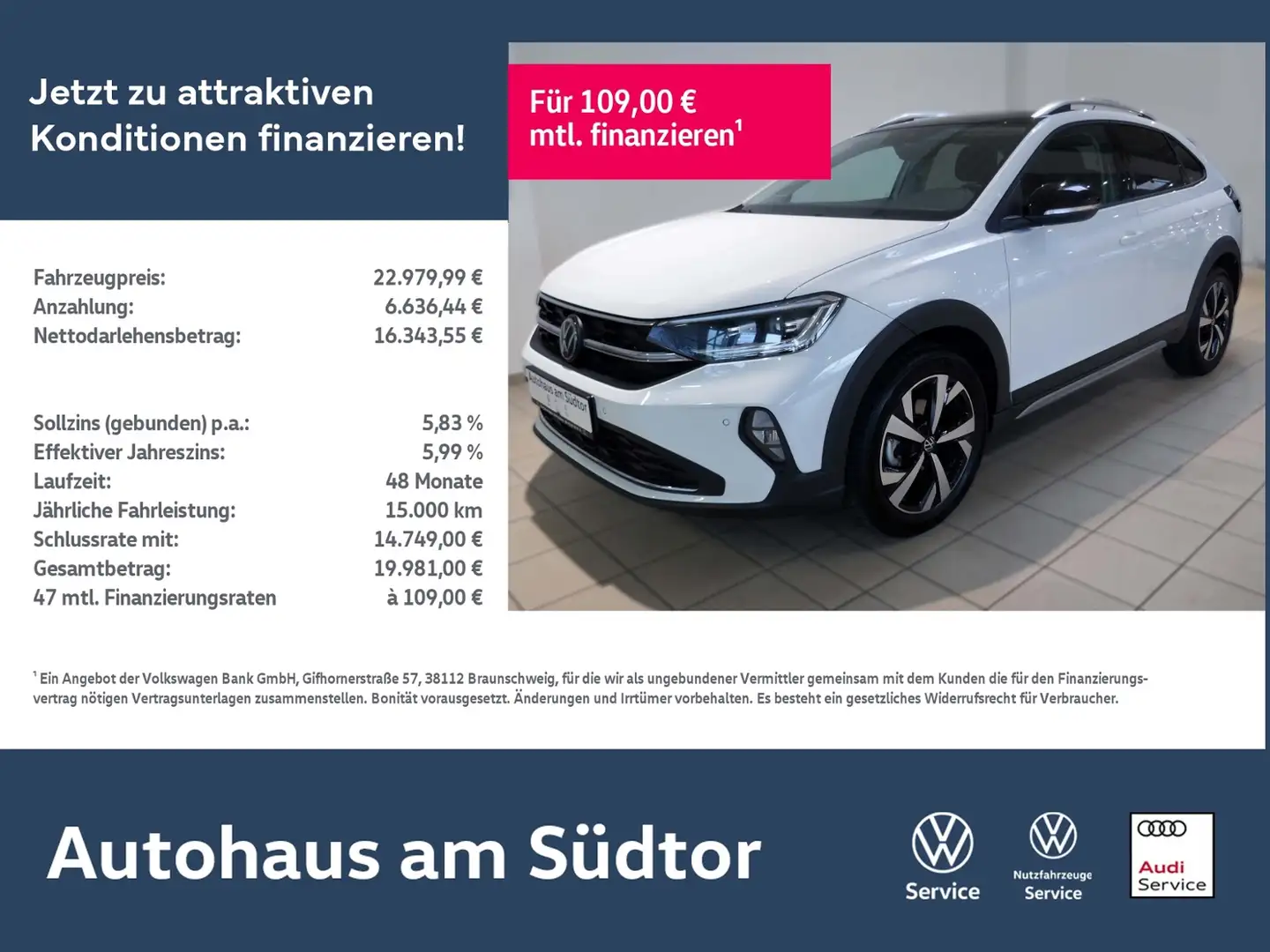 Volkswagen Taigo Style 1.0 TSI DSG | LED PDC ACC Weiß - 1
