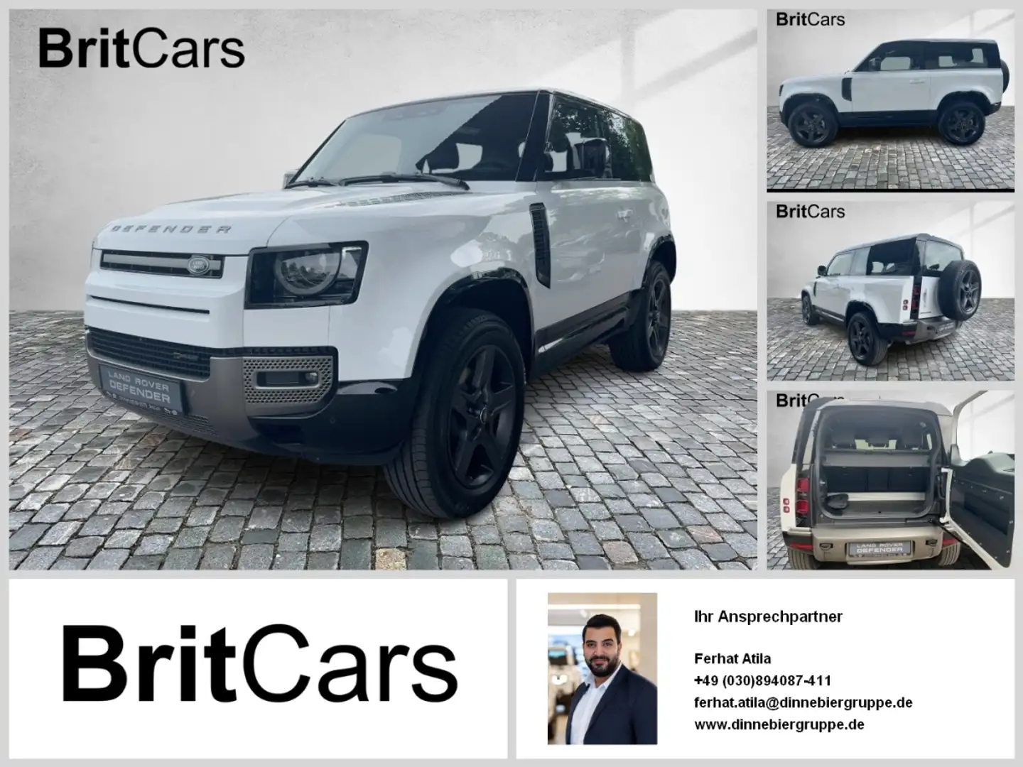Land Rover Defender 90 D250 X-Dynamic SE 360 AHK SpurH SD LM Wit - 1