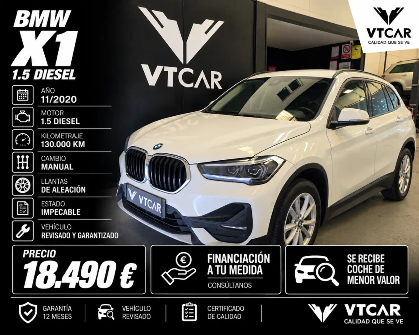 BMW X1 sDrive 16d Business Blanco - 1