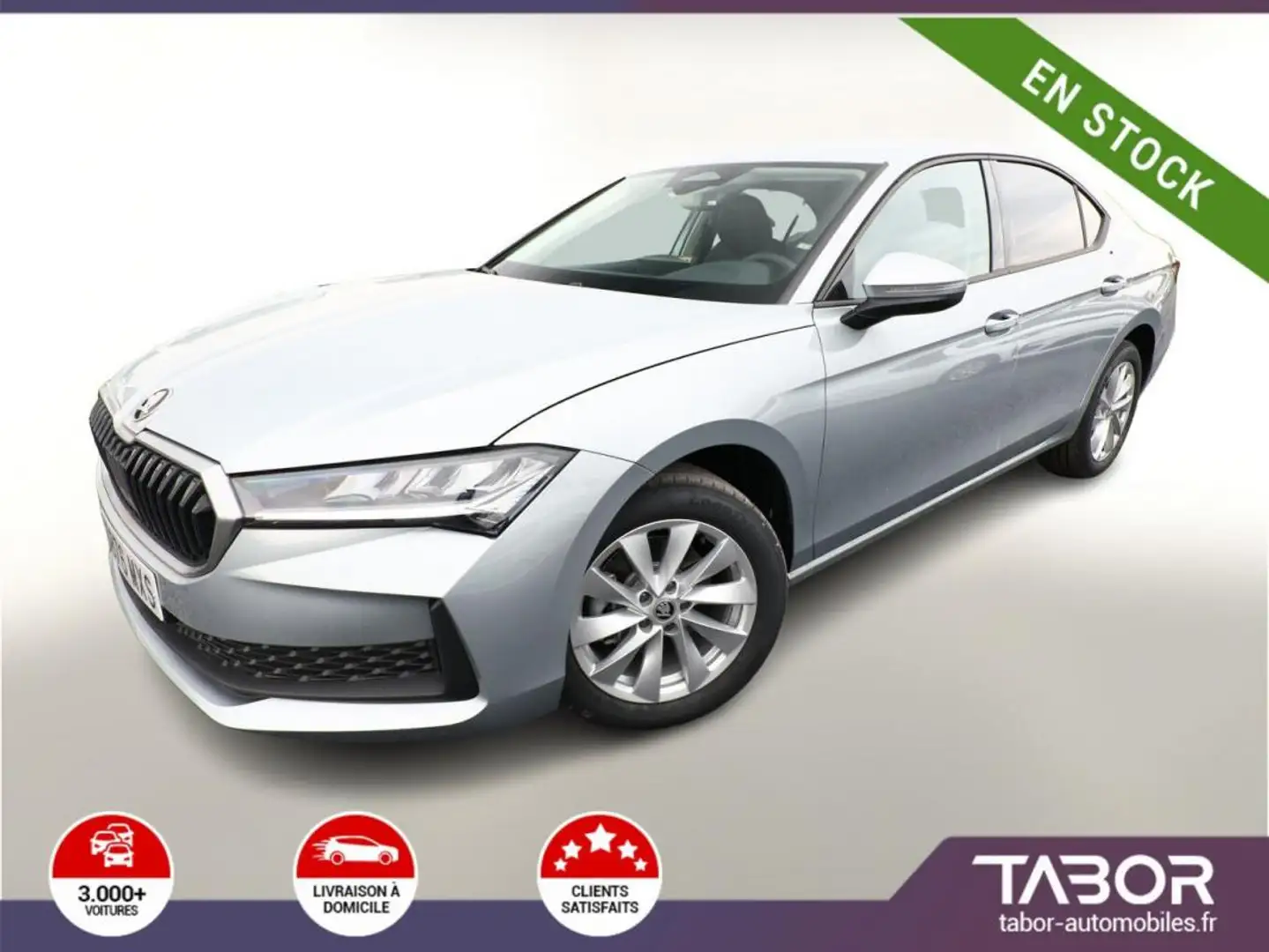 Skoda Superb 1.5 eTSI 150 DSG LED GPS cam SunS Argent - 1