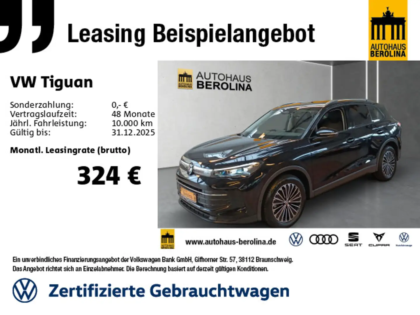 Volkswagen Tiguan 1.5 eTSI Life DSG *LED+*AHK*ACC*NAV*SHZ* Nero - 1