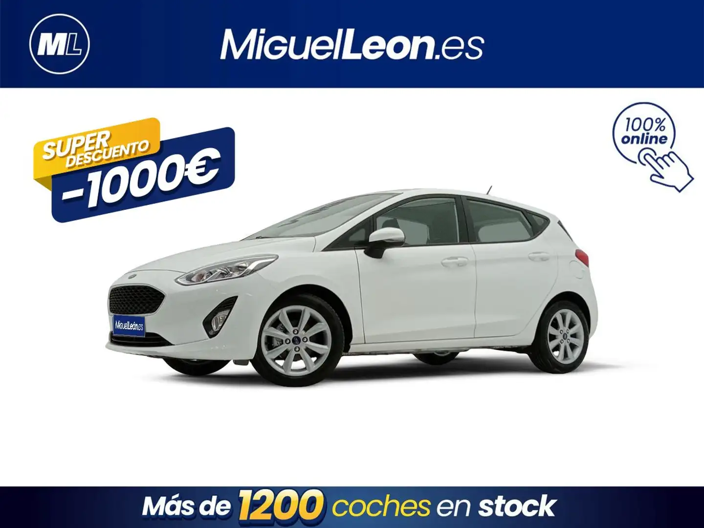 Ford Fiesta 1.0 EcoBoost S/S Trend+ 100 Blanco - 1