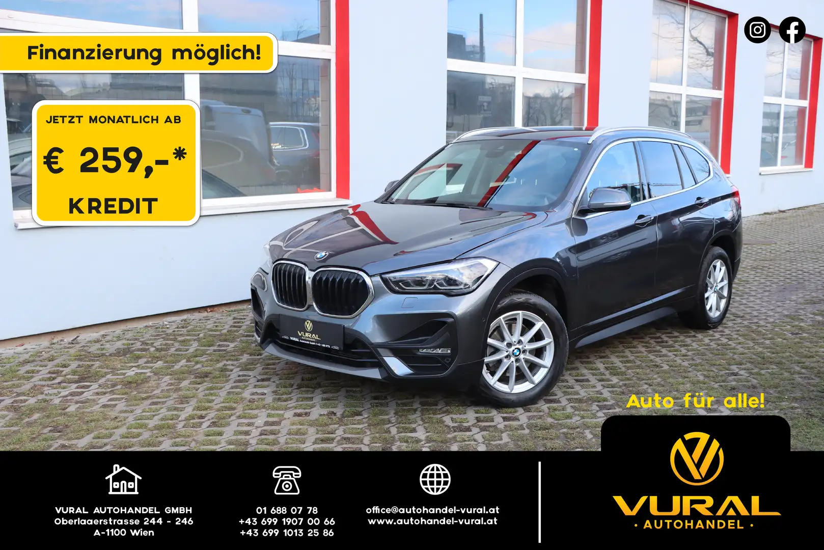 BMW X1 sDriv18dAdvntage|Rückfahrkamer|PDC|Navi|Head up Grau - 1