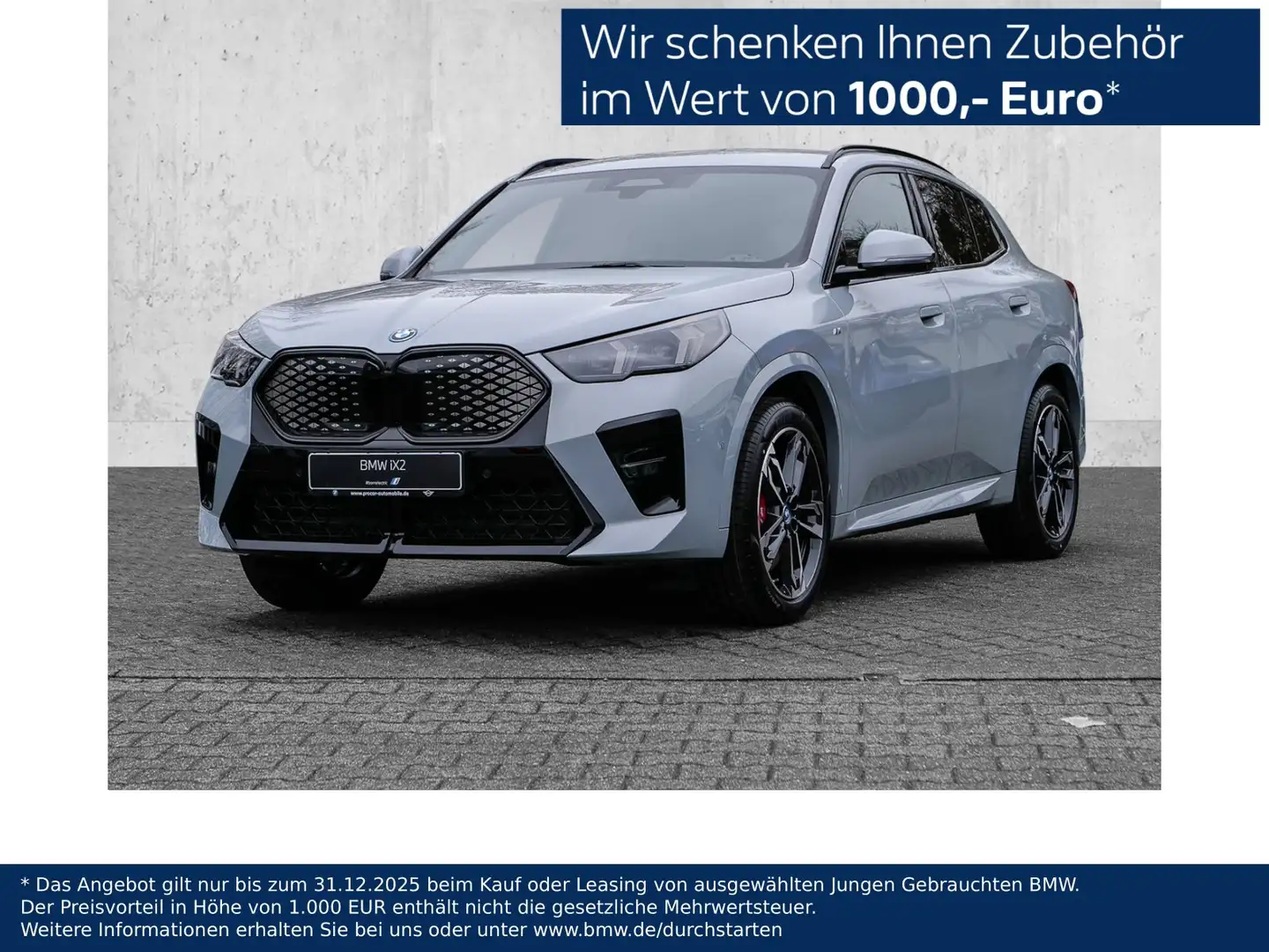 BMW iX2 MSportPro AHK H/K DAProf PA+ HuD 19" Gris - 1