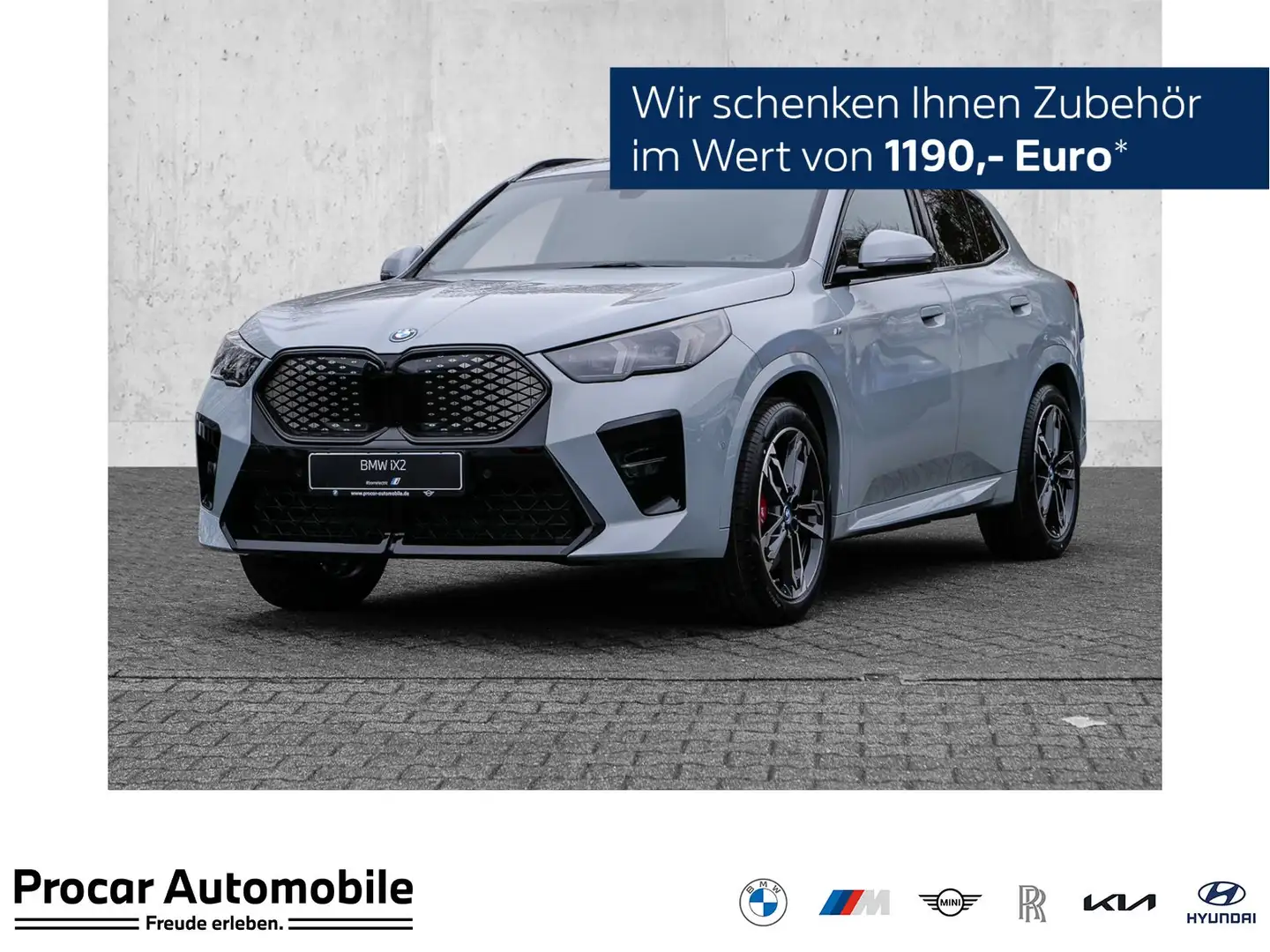 BMW iX2 MSportPro AHK H/K DAProf PA+ HuD 19" Gris - 1