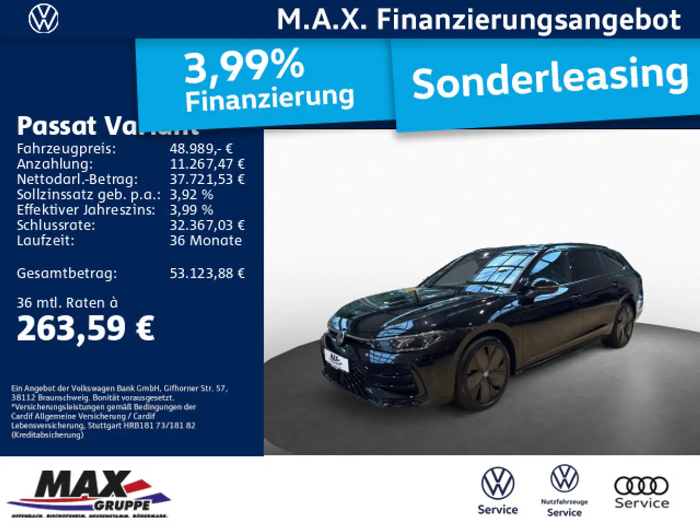 Volkswagen Passat Variant 1.5 TSI eHybrid DSG R-LINE +AHK+ Schwarz - 1