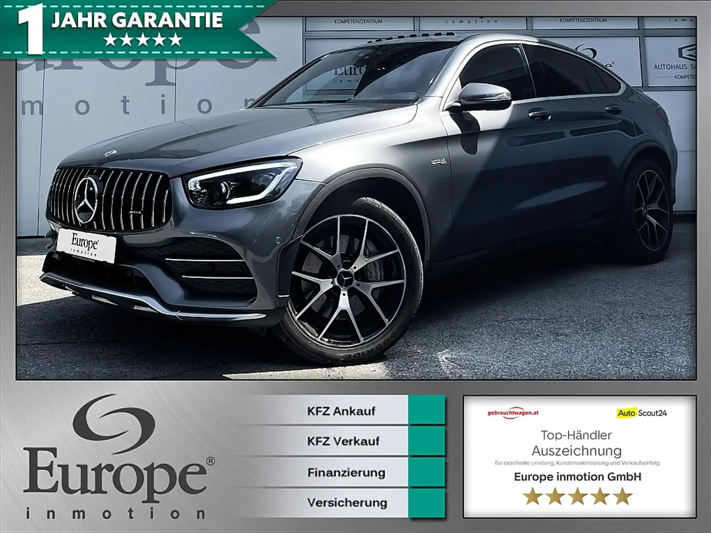 Mercedes-Benz GLC 43 AMG Coupé 4-Matic/Perf. Abgas/MBUX/LED/Navi/ Сірий - 1