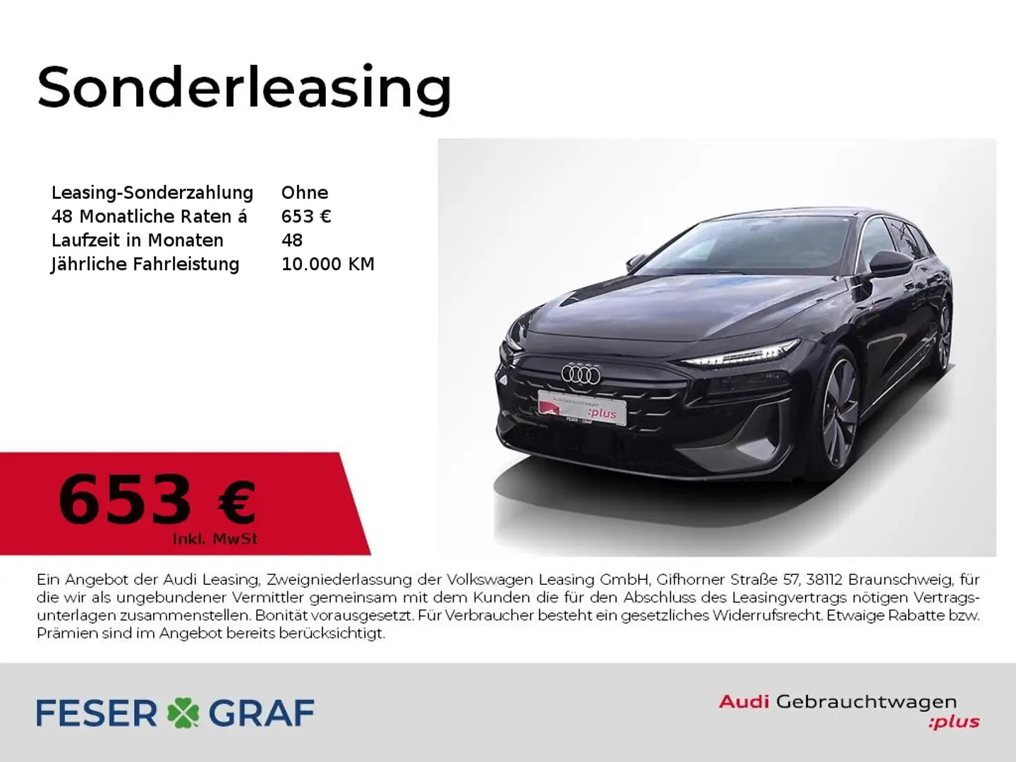 Audi A6 e-tron Avant performance S line Ext. AHK Navi Schwarz - 1