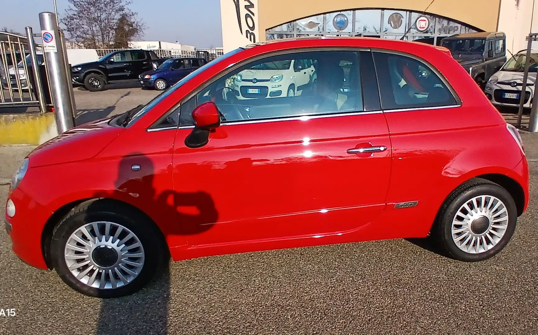 Fiat 500 500 1.2 Lounge 69cv -KM18200-neopatentati Rosso - 2