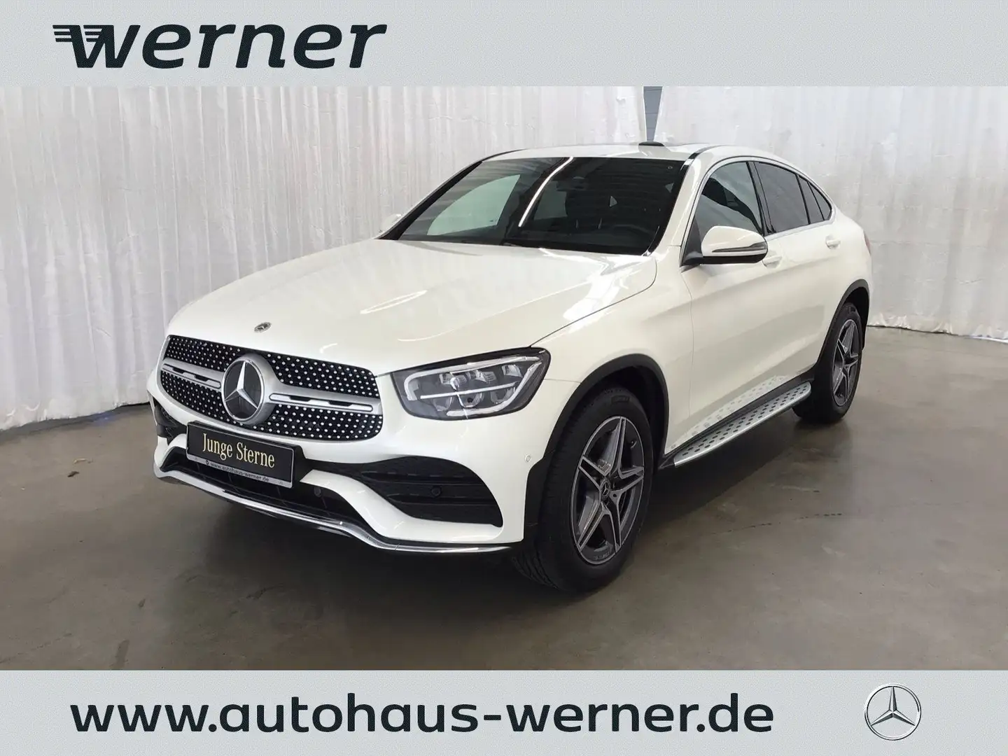 Mercedes-Benz GLC 400 d 4M Coupe AMG +Schiebedach+AHK+WD-Glas+ Weiß - 1