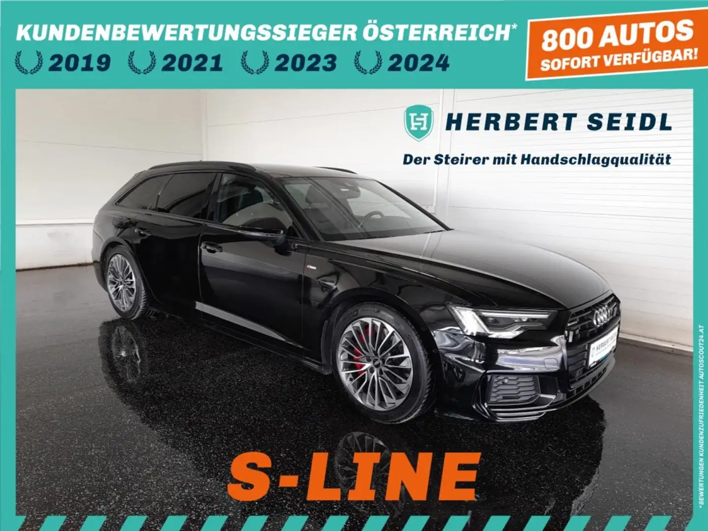 Audi A6 Avant S-LINE BLACK QUATTRO 55 TFSI E PHEV S-tr *SKY / LEDER MIT MEMORY / MATRIX-LED / 19 ZOLL / HEAD-UP / AHV / VIRTUELL Schwarz - 1