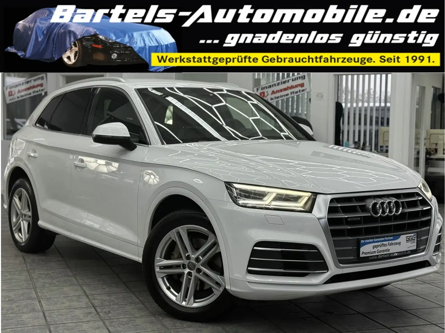 Audi Q5 2.0 TDI quattro S-Line, LED, Leder, Navi, PDC Blanc - 1