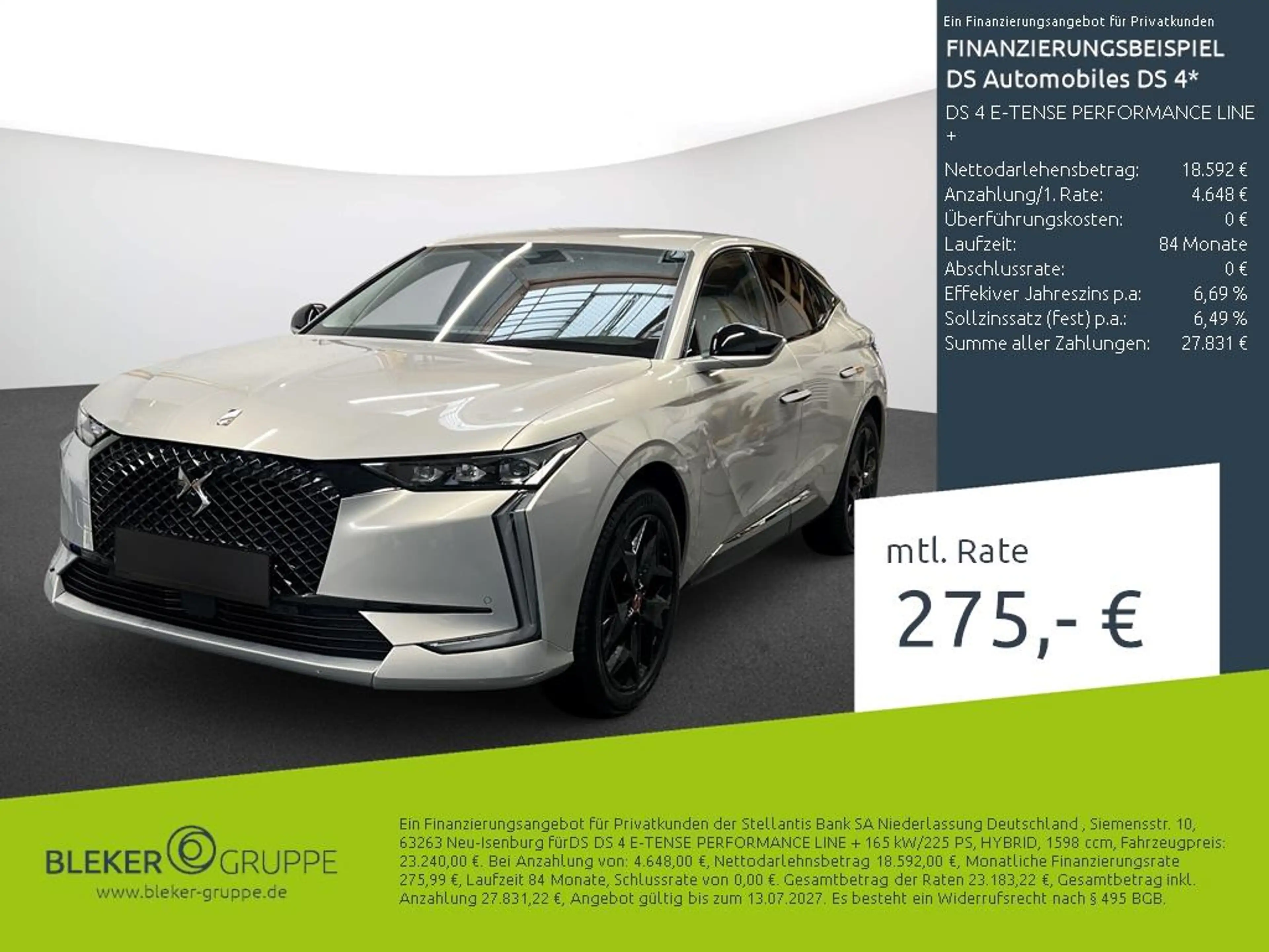 DS Automobiles DS 4 DS 4 E-TENSE PERFORMANCE LINE +