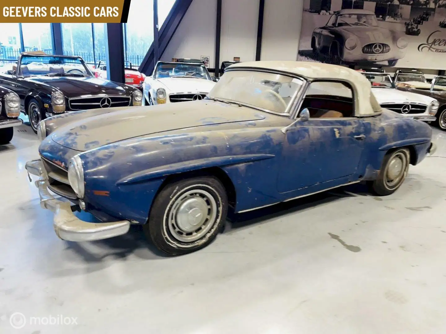 Mercedes-Benz 190 190SL 2 TOPS CABRIOLET MANUAL Синий - 2