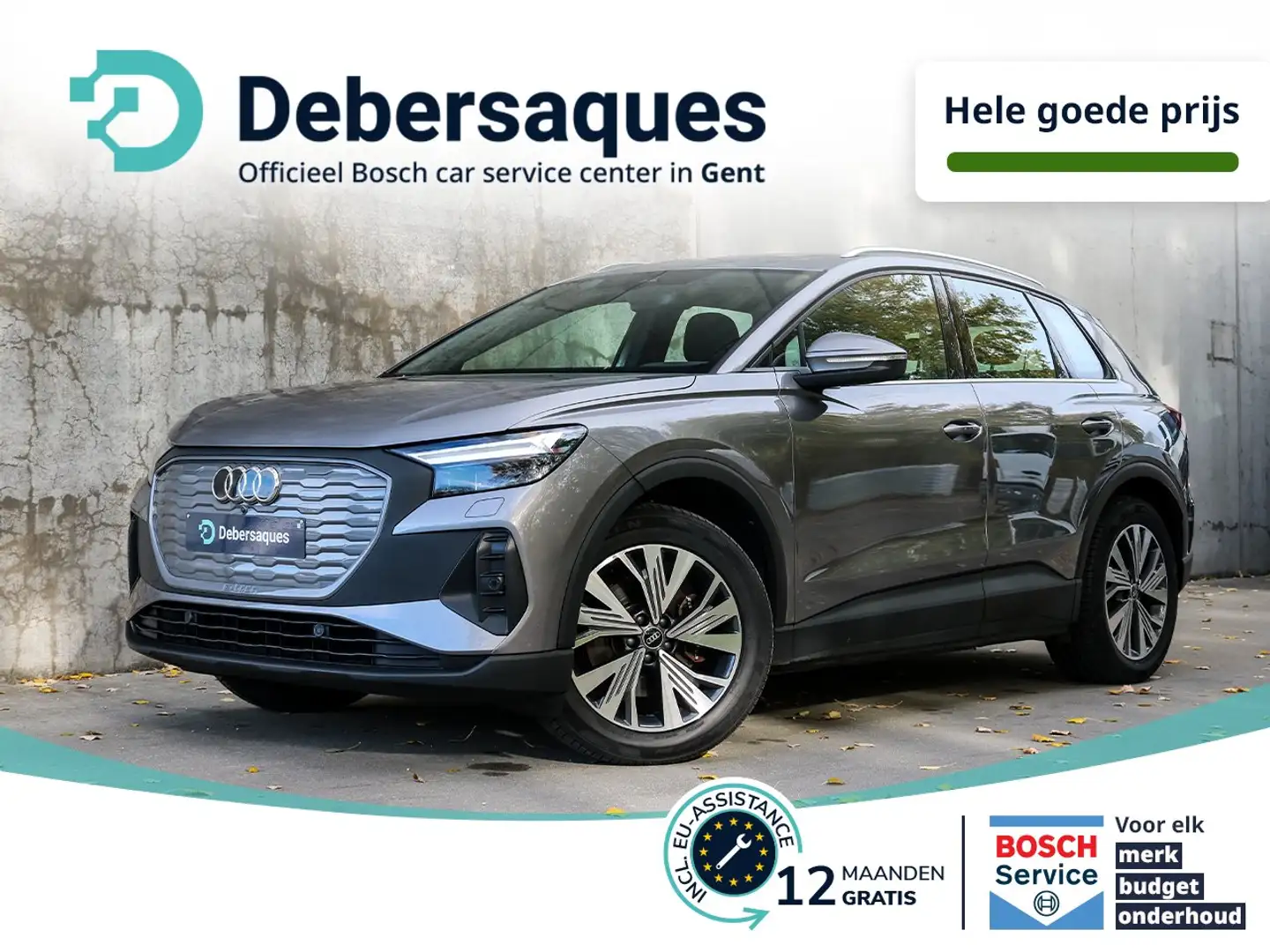 Audi Q4 e-tron 55 kWh 35 Advanced WARMTEPOMP Grijs - 1