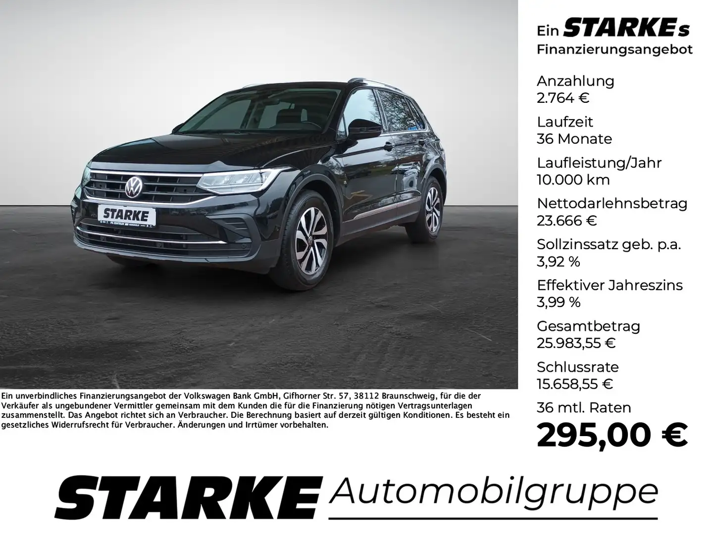 Volkswagen Tiguan 1.5 TSI Life Schwarz - 1