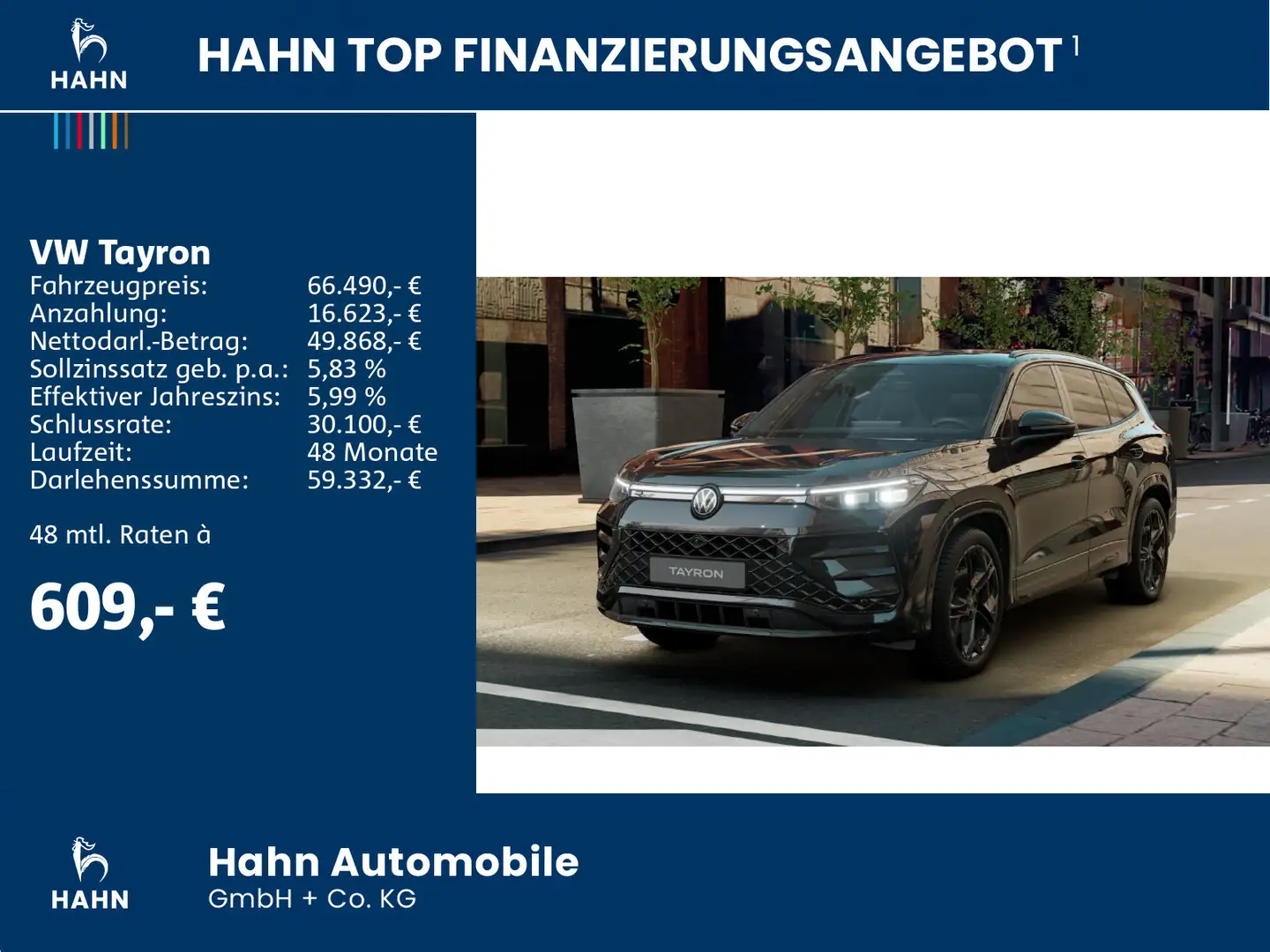 Volkswagen Tayron R-Line 2,0 l TDI 4MOT 142 kW (193 PS) AHK Schwarz - 2