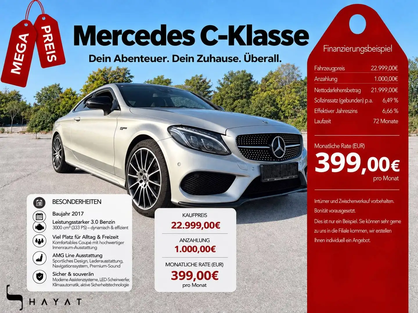 Mercedes-Benz C 400 C 400 4Matic (205.366) Grau - 1