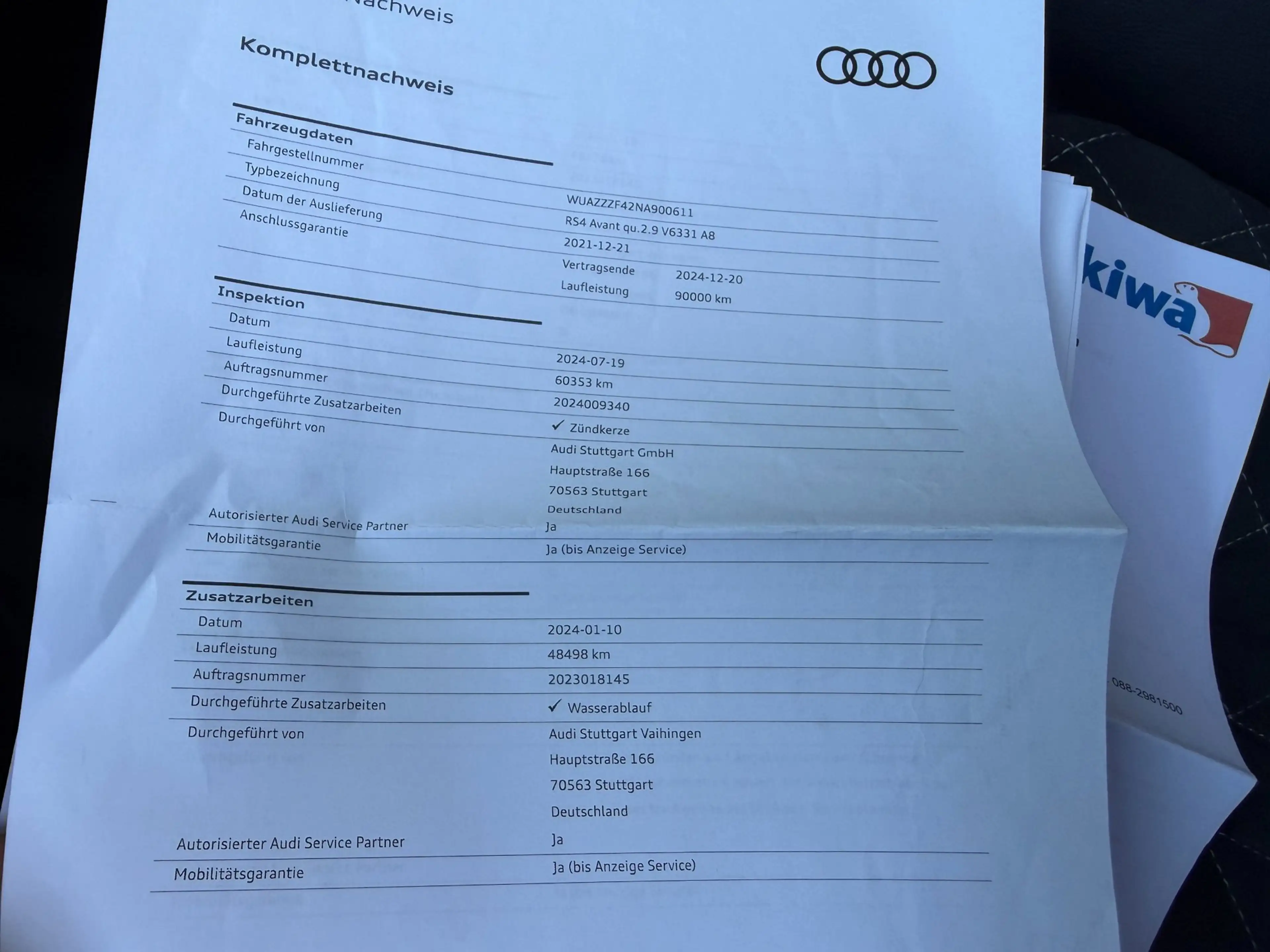 Audi RS4 A4 Avant 2.9 TFSI RS-Pakket 280 v/max, Carbon int, — photo 35