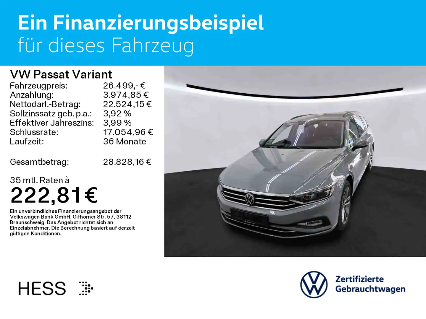 Volkswagen Passat Variant 1.5 TSI DSG BUSINESS*IQ.LIGHT*AHK Gris - 2