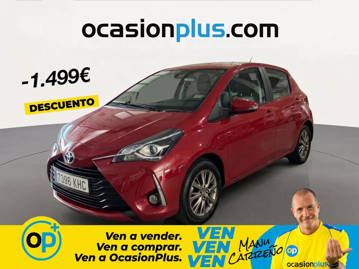 Toyota Yaris 1.5 Active Rojo - 1