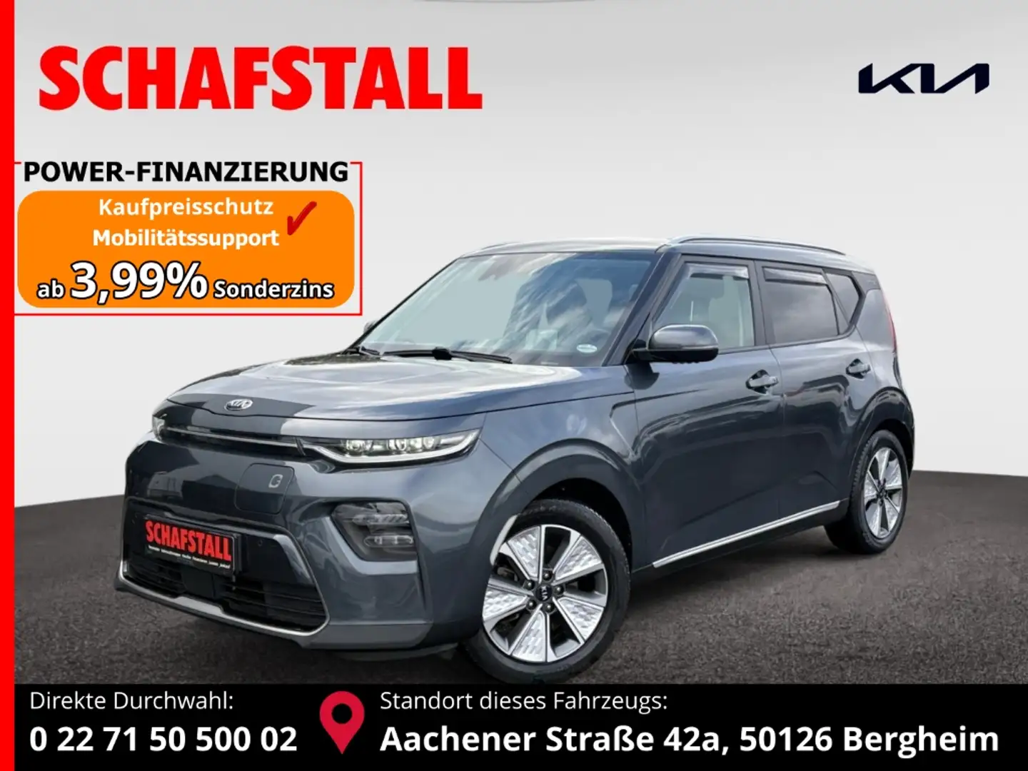 Kia Soul EV SPIRIT Leder-Paket 3-Phasen-Lader Wärmepumpe Al Gris - 1