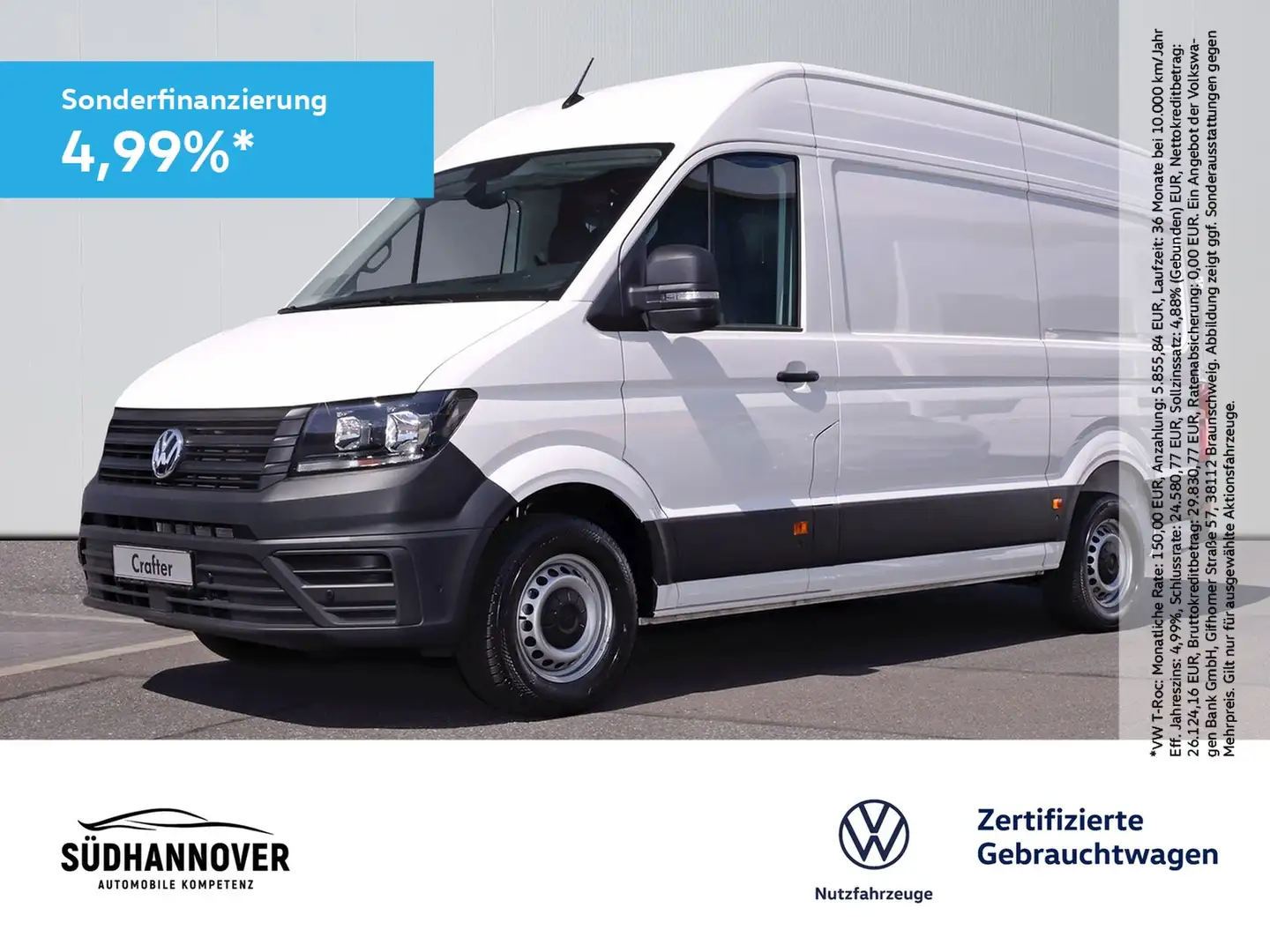 Volkswagen Crafter 35 Kasten Hochdach 3640 FWD Klima AHK Weiß - 1