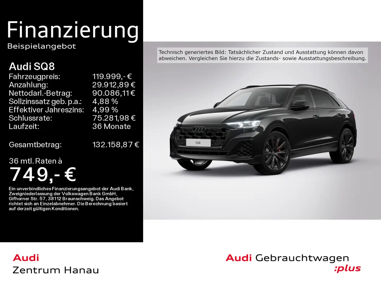 Audi SQ8 TFSI quattro*AHK*PANO*LASER*STHZG*NACHTSICHT Schwarz - 1