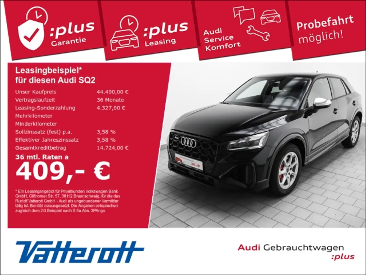 Audi SQ2 2.0 TFSI quattro Navi Matrix AHK ACC Schwarz - 1