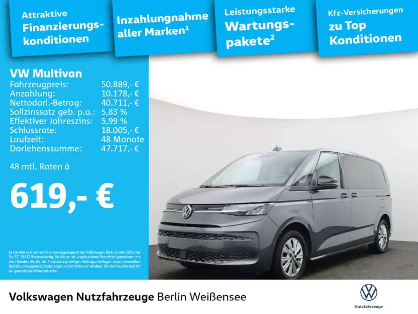 Volkswagen T7 Multivan T7 Multivan 2.0 TDI DSG*LIFE*7-SITZ*RFK*EL.HECKK Grau - 2