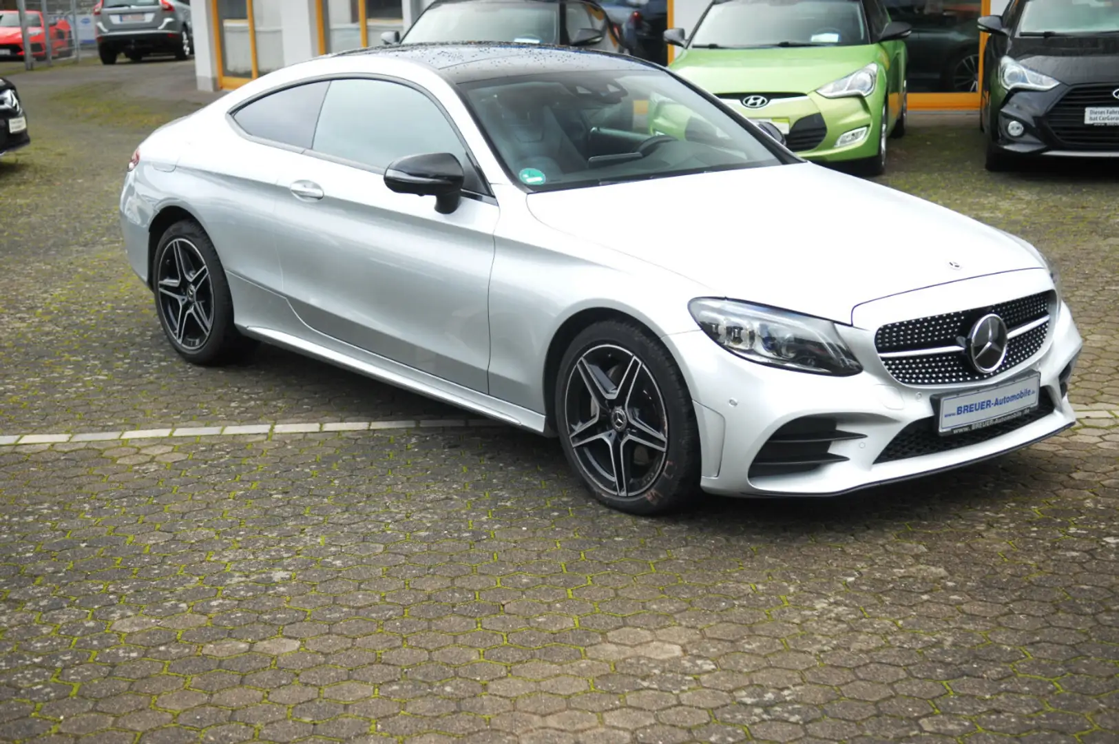 Mercedes-Benz C 220 d Coupe 4Matic Leder Pano AMG Comand Distronic Silber - 2